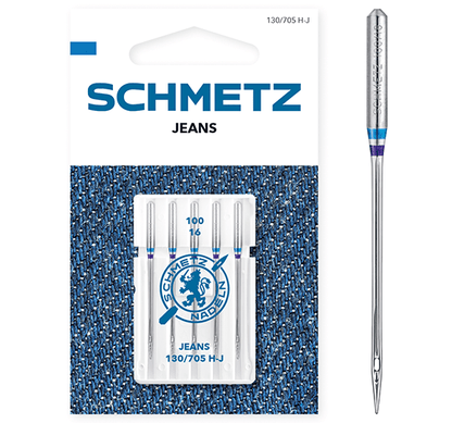 Aiguilles pour machine à coudre pour jean SCHMETZ JEANS - n°100 (5 pièces)