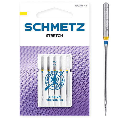 Šujmašīnu adatas elastīgai trikotāžai SCHMETZ STRETCH - Nr.90 (5gab.)