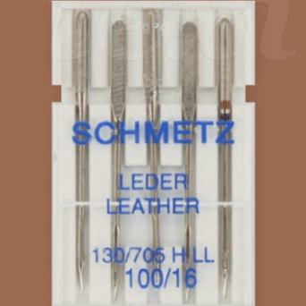 Šujmašīnu adatas īstai ādai SCHMETZ LEATHER - Nr.100 (5gab.)