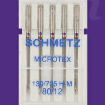 Šujmašīnu adatas smalkiem audumiem SCHMETZ MICROTEX - Nr.80 (5gab.)