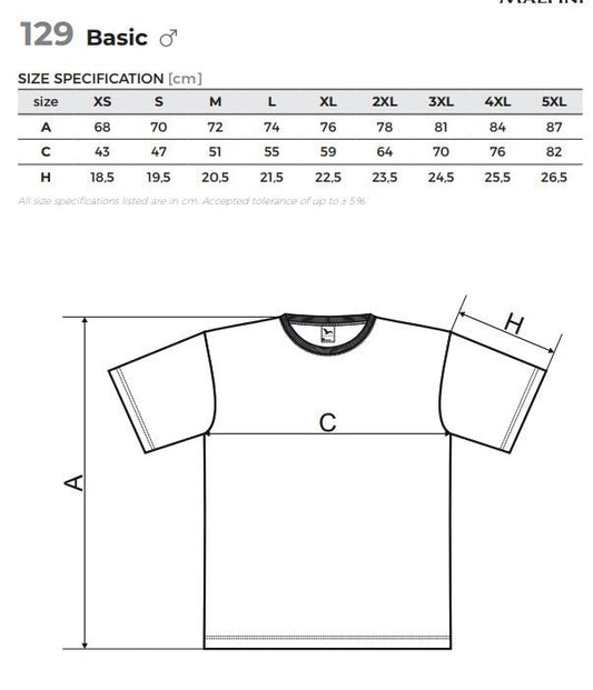 Attēls ar T - krekls Malfini 100% kokvilna 160 g/m² - melns – pieejams Šarlotes audumi