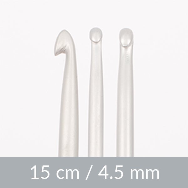 Image de crochet en aluminium DROPS | tailles 2 à 5 mm – disponible chez Šarlotes audumi