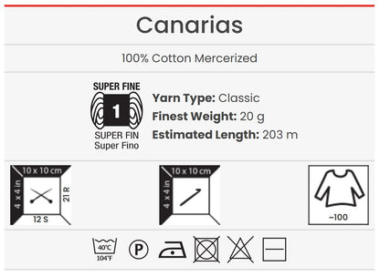 Image du fil Tambordiegi YarnArt CANARIAS - 20g / 203m – disponible chez Šarlotes audumi
