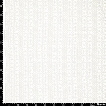 Tamborēts Mežģīņu audums - piena balts 230 g/m²