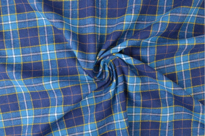 Blue tartan flannel