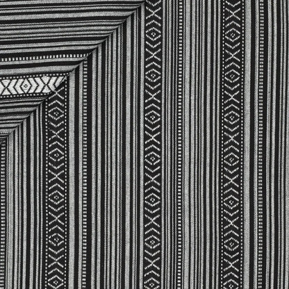 Tissu à motif traditionnel - noir et gris 200 g/m²