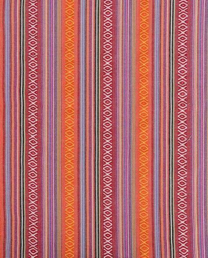 Tissu à motif ethnique, tons orange, 200 g/m²