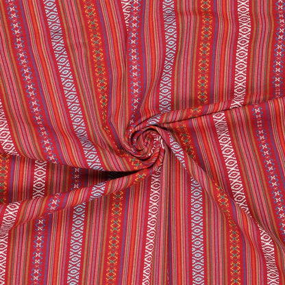 Tissu à motif traditionnel - tons rouges 200 g/m²