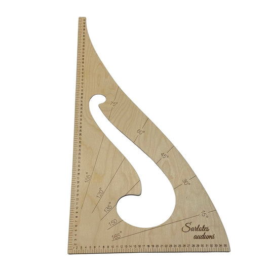 Attēls ar Trijstūra lineāls ar lekālu – pieejams Šarlotes audumi