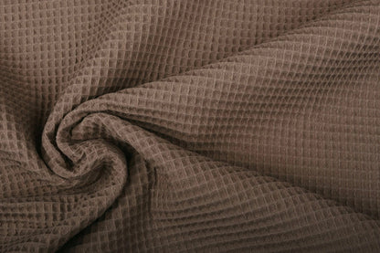 Waffle fabric - brown 230 g/m²