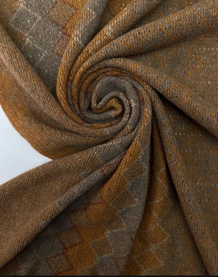 Attēls ar Vilnas audums - oranži brūns 380 g/m² – pieejams Šarlotes audumi