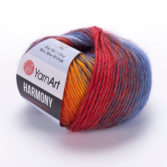 Vilnas Dzija Yarn Art Harmony - daudzkrāsu 80 m 50g #A - 2