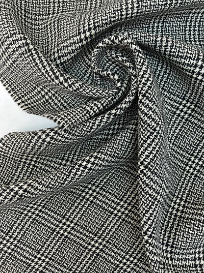 Tweed en laine noir et blanc 480 g/m²