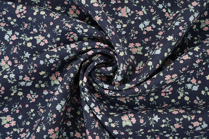 Image of viscose fabric - delicate flowers 80 g/m² - available at Šarlotes audumi