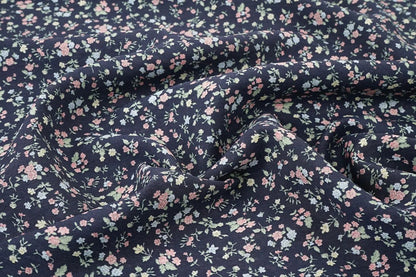 Image of viscose fabric - delicate flowers 80 g/m² – available at Šarlotes audumi