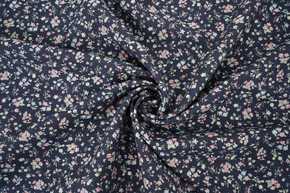 Image with viscose fabric - delicate flowers 80 g/m² – available at Šarlotes audumi