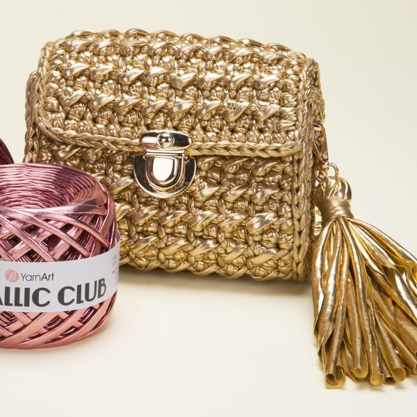 YarnArt Metallic Club – metallic ribbon yarn for crochet and crafts 180 g / 55 m – available online at Charlotte's Fabric