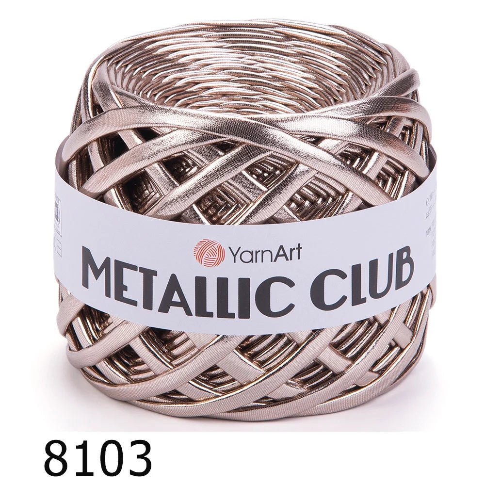 YarnArt Metallic Club – metallic ribbon yarn for crochet and crafts 180 g / 55 m – available online at Charlotte's Fabric