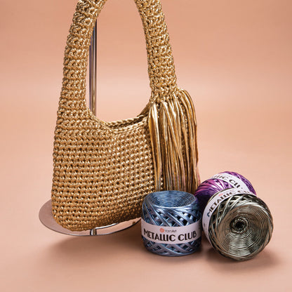 YarnArt Metallic Club – metallic ribbon yarn for crochet and crafts 180 g / 55 m – available online at Charlotte's Fabric