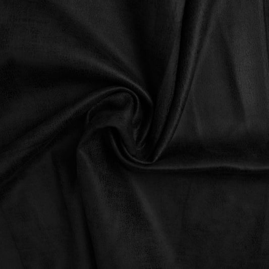 Attēls ar Zamšādas audums ar elastānu - melna 280 g/m² – pieejams Šarlotes audumi