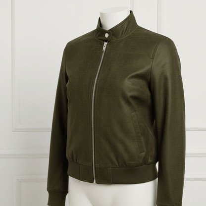 Image avec tissu suédine avec élasthanne - vert foncé 280 g/m² – disponible chez Šarlotes audumi