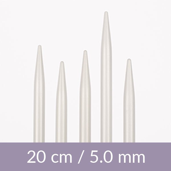 Attēls ar Zeķu adāmadatas DROPS basic – alumīnija (20 cm) | 2,0 - 5,0 mm – pieejams Šarlotes audumi