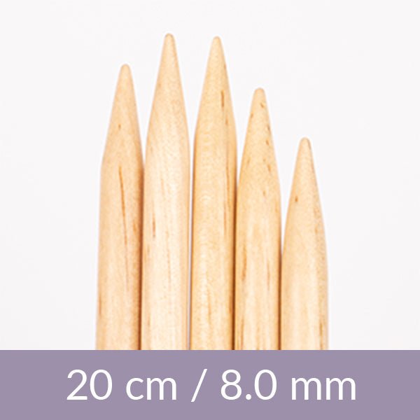 Image des aiguilles à tricoter pour chaussettes DROPS Basic en bouleau, 20 cm | 5,5–12,0 mm – disponible chez Šarlotes audumi