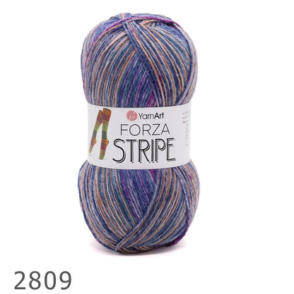 YarnArt Forza Stripe wool sock yarn – 100 g / 420 m – available online at Charlotte's Fabric
