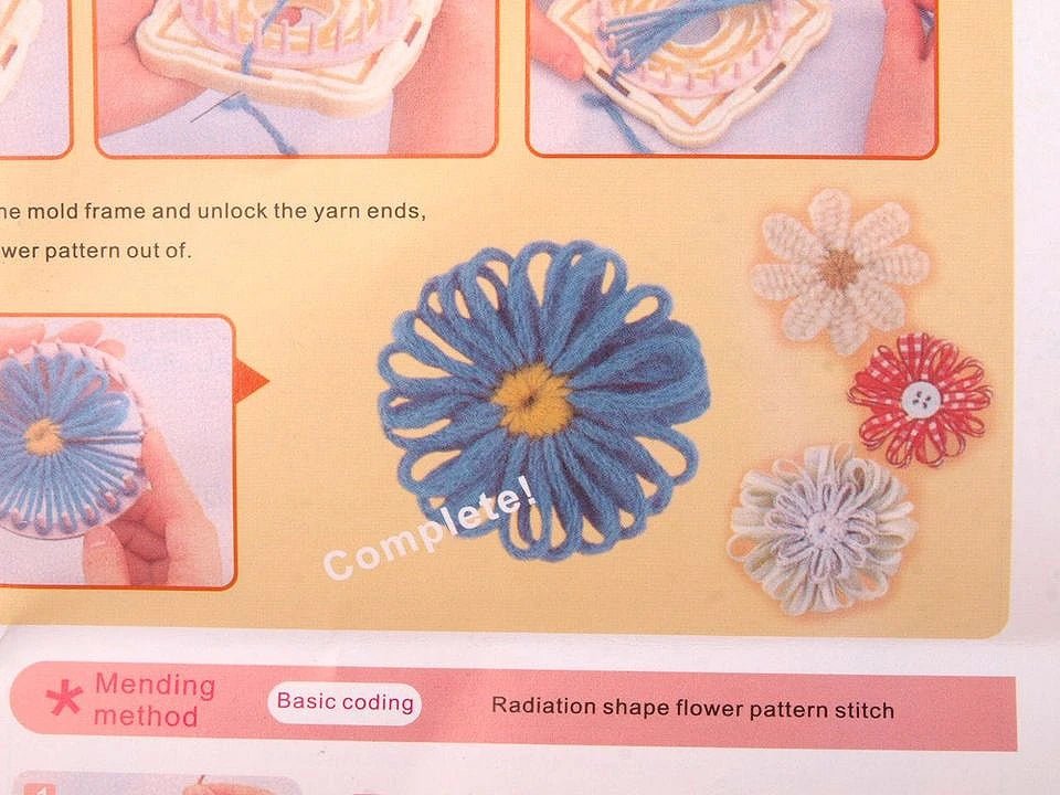 Attēls ar Ziedu aušanas komplekts DIY (Flower Loom Kit) – pieejams Šarlotes audumi