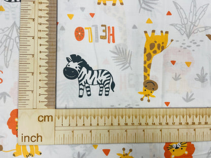 100% Cotton Fabric-African Animals 130 g/m²