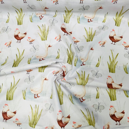 100 % tissu en coton - poussins 125 g/m²