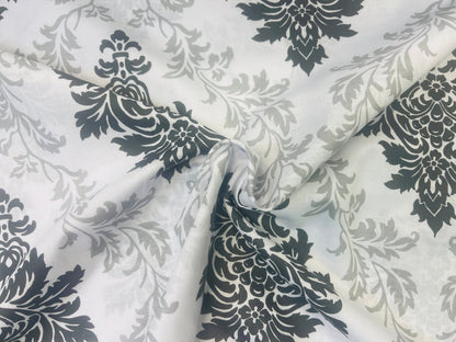 100% Cotton fabric - gray and black pattern 130 g/m²