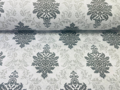 100% cotton fabric - grey and black pattern 130 g/m²