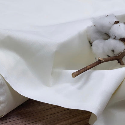 100% Cotton fabric, milk white 125 g/m²