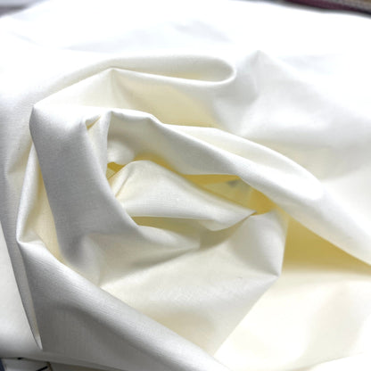100% Cotton fabric, milky white, 125 g/m²