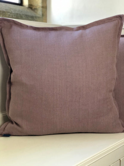 Tissu 100 % lin, teinte prune fumée (Mauve) 240 g/m²