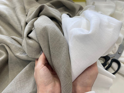 100 % weichgemachtes Leinen, weiß 185 g/m²
