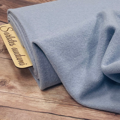 100 % Wollstoff, hellblau, 385 g/m²