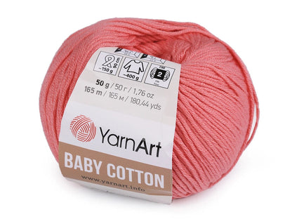 Fil Yarn Art Baby Cotton rose corail 165 m 50 g #420