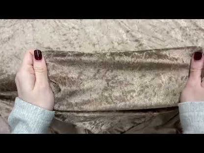 Velour with crumple effect-beige 160 g/m²