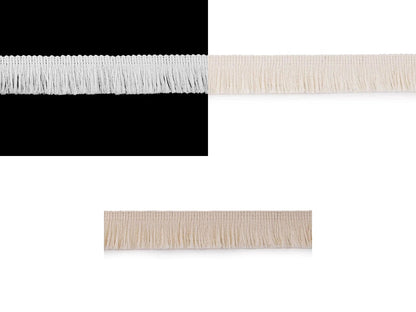 Cotton fringe 25 mm-white