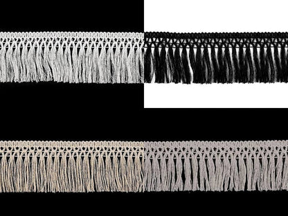 Cotton fringe 55 mm - black