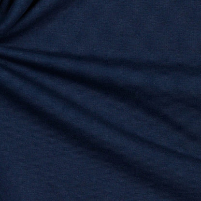 Baumwoll-Loopstrickstoff - dunkelblau 235 g/m² (GOTS-zertifiziert)