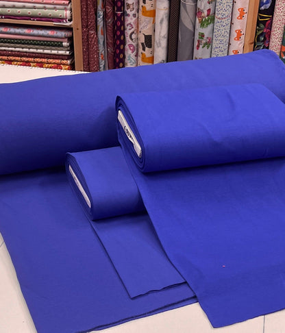 Tricot molletonné en coton, bleu bleuet 285 g/m²