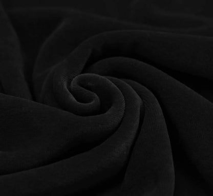 Schwarzer Baumwollvelours 250 g/m²