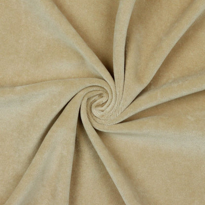 Baumwollvelours in Sand 240 g/m²