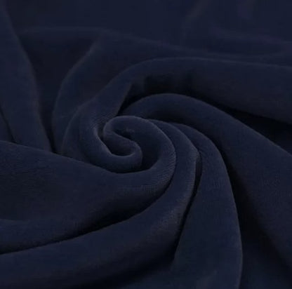 Velours de coton bleu foncé 250 g/m²
