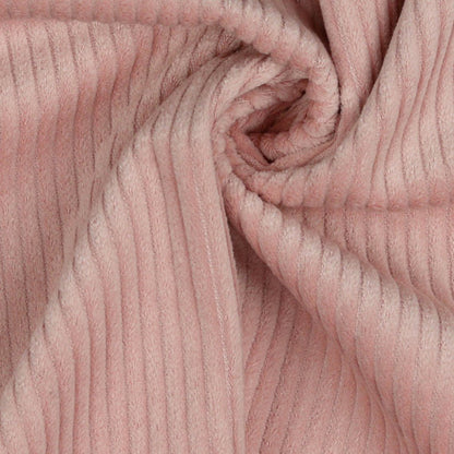 Velours côtelé en coton, rose pâle 280 g/m²
