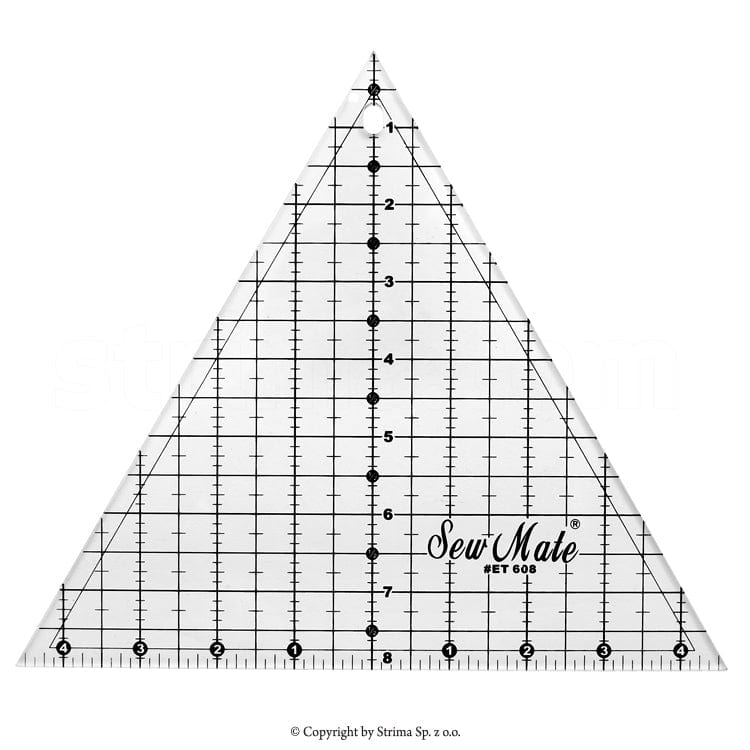 Lineāls ar atzīmēm 235x302 mm-trijstūris