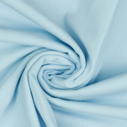 Jersey de coton fin bleu clair 215 g/m²